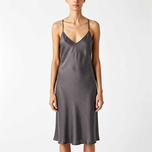 Charcoal Silk Slip