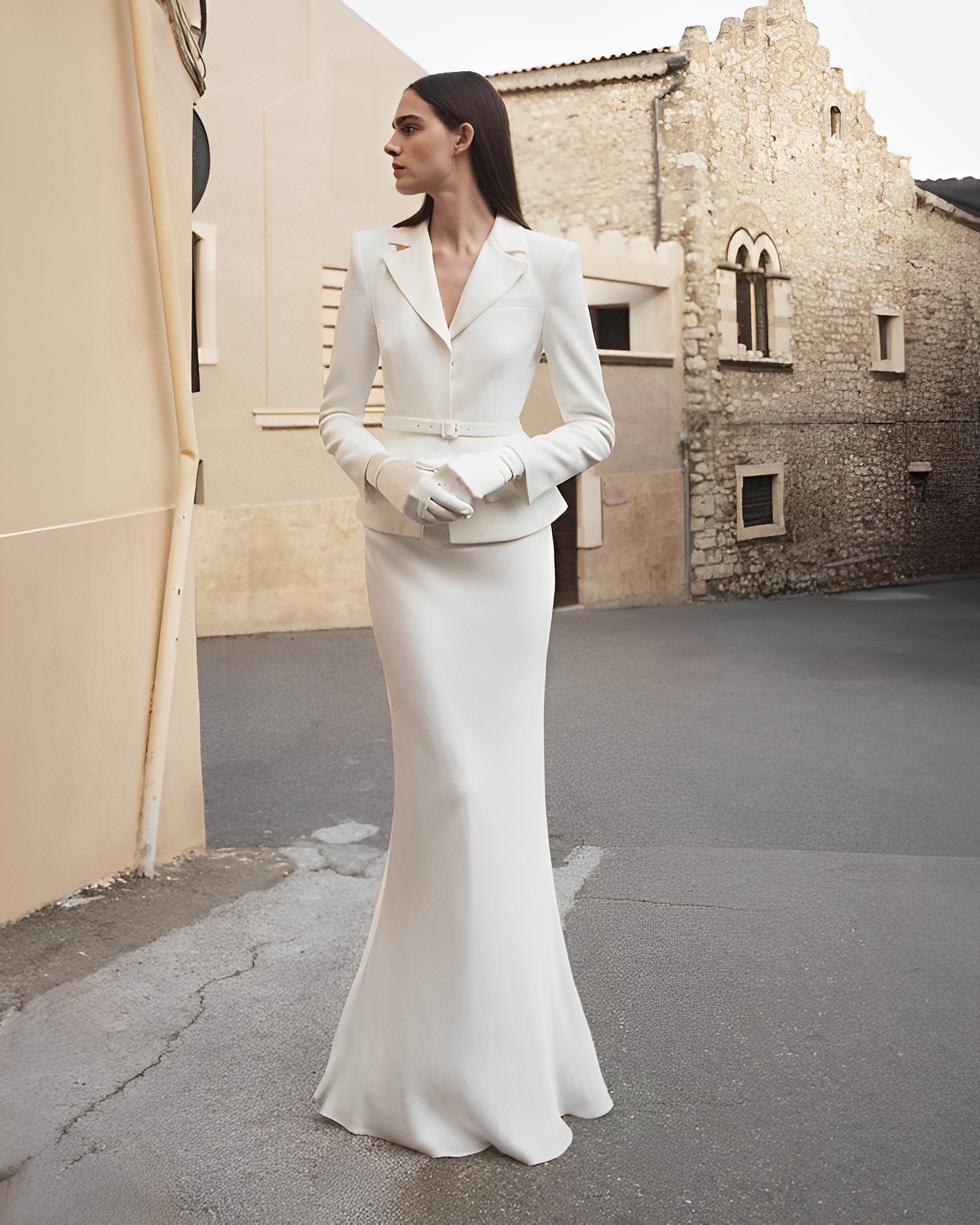 white&black women suits