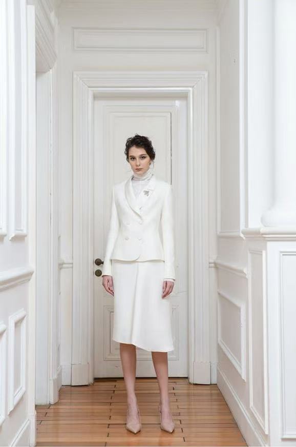 white high-quality elegant suit
